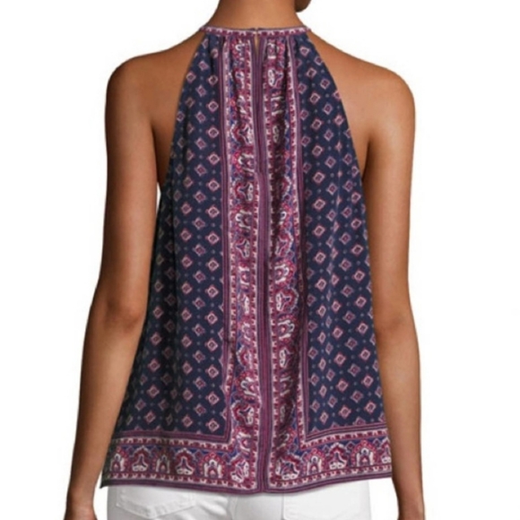 Joie Bradie Navy Blue Silk Tank Top S - Picture 3 of 10